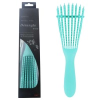 PVC box set octopus shape 8 lines air wave brush for hair fast drying plastic flexible hairbrush detangle