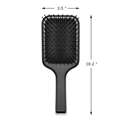 OEM Plastic Black Massage Detangling Hairbrush Hair Brush Paddle