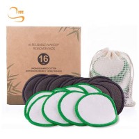 3.15" Round Soft Reusable Bamboo Terry Facial Cleansing Pads Chemical Free Portable Makeup Remover Cloth